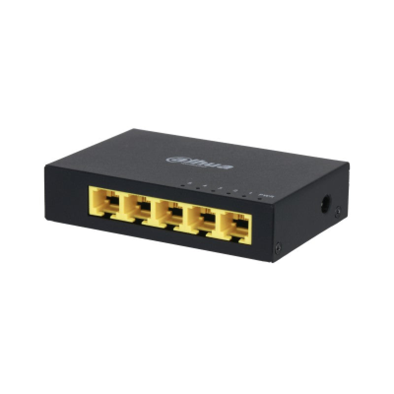 Switch de Escritorio No Administrado 5 Puertos Gigabit Ethernet, 10/100/1000 Mbps, Montaje en Rack