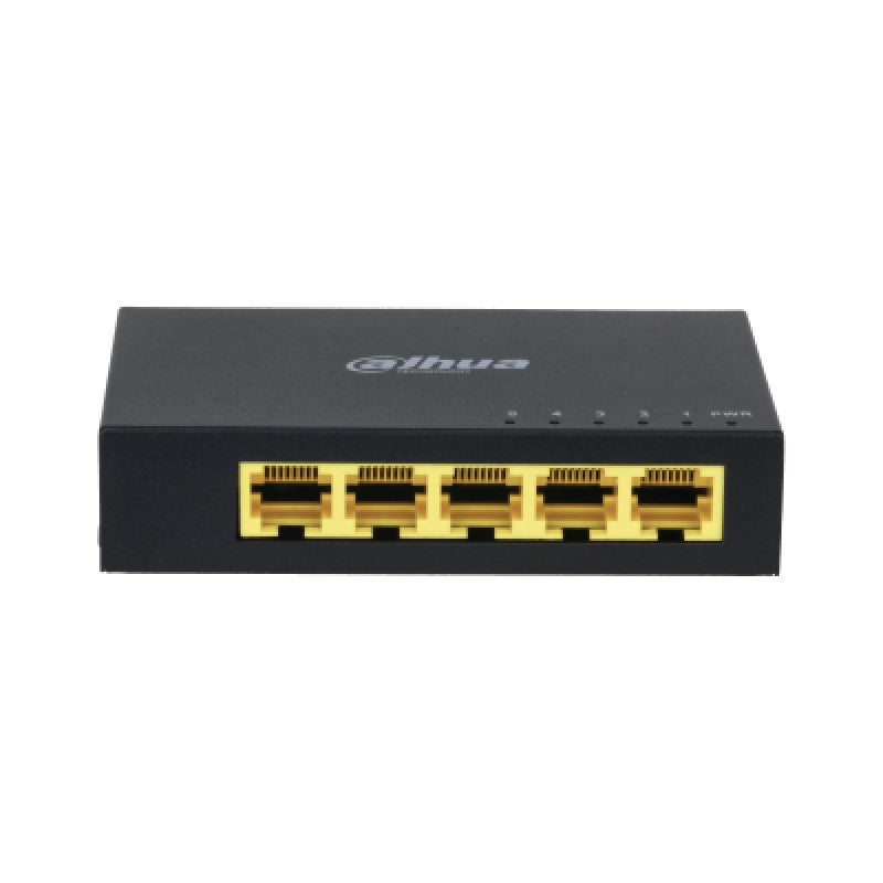 Switch de Escritorio No Administrado 5 Puertos Gigabit Ethernet, 10/100/1000 Mbps, Montaje en Rack