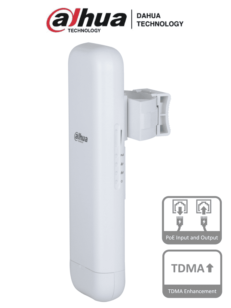 Wbc5-45ac-03p wireless bridge señal fuerte hasta 3 km (9842,52 pies)/ 867 mbps/   ‚äì30 ¬∞c a +65 ¬∞c (‚äì22 ¬∞f a +149 ¬∞f). DAHUA DH-WBC5-45AC-03P