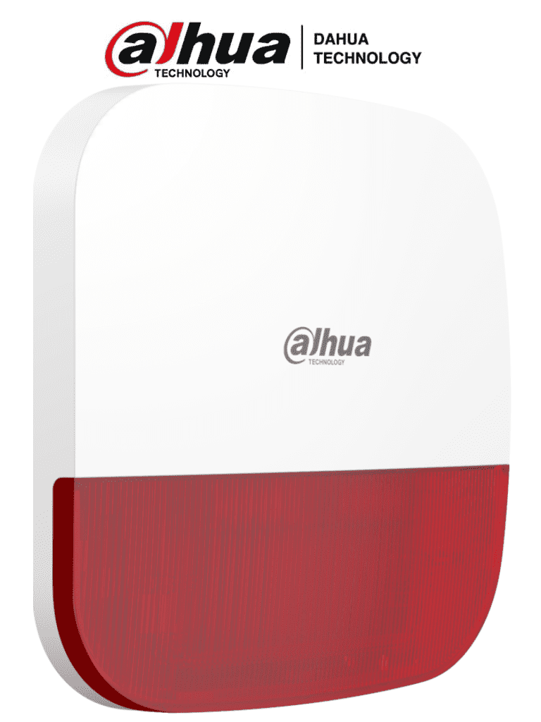 Sirena Inalámbrica Dahua DHI-ARA13-W2 Exterior, 110dB, Estrobo Rojo, IP65, Batería Baja