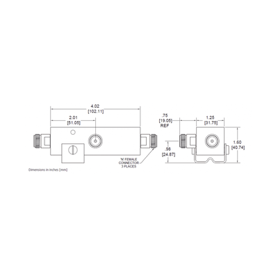 DN-64FN - Microlab Separador RF / 8 dB / 350-5930 MHz DN-64FN