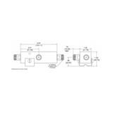 DN-64FN - Microlab Separador RF / 8 dB / 350-5930 MHz DN-64FN