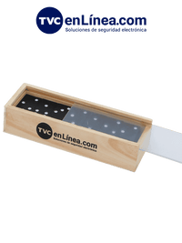 MARCAS VARIAS Juego de Dominó MATPRO064, Caja de Madera, Promocional
