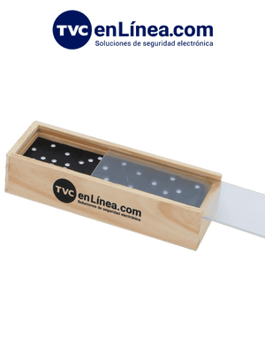 MARCAS VARIAS Juego de Dominó MATPRO064, Caja de Madera, Promocional