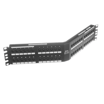DPA486X88TGY - Panel de Parcheo de Impacto / Cat 6A / 48 Puertos / 2UR / Angulado / 500 MHz / 100 m (328 ft)