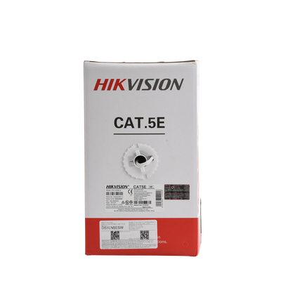 BOBINA DE CABLE UTP HIKVISION 305 METROS / CAT5E (24 AWG) / COLOR BLANCO / PVC (CM) / USO EN INTERIOR / 100% COBRE / APLICACIONES DE CCTV Y REDES DE DATOS