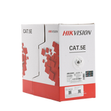 BOBINA DE CABLE UTP HIKVISION 305 METROS / CAT5E (24 AWG) / COLOR BLANCO / PVC (CM) / USO EN INTERIOR / 100% COBRE / APLICACIONES DE CCTV Y REDES DE DATOS