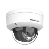 CAMARA HIKVISION DOMO IP 4 MEGAPIXEL / LENTE 2.8 MM / DUAL LIGHT (30 MTS IR + 30 MTS LUZ BLANCA) / MICRÓFONO INTEGRADO / ANTIVANDÁLICO IK08 / ACUSENSE LITE / EXTERIOR IP67 / H.265 / POE / ONVIF / MICRO SD
