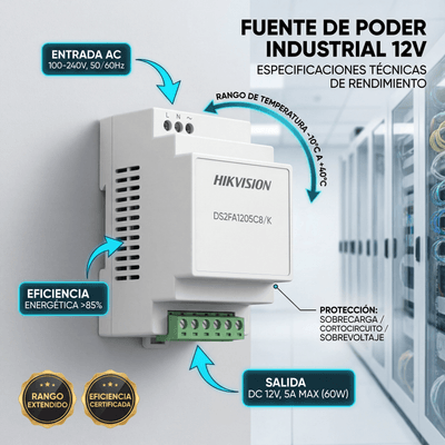 Fuente de poder HIKVISION DS-2FA1205-C8/K