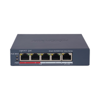 Switch Hikvision POE+ / Administrable / 4 Puertos 10/100 Mbps POE+ / 1 Puerto 10/100 Mbps Uplink