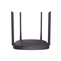 Hikvision AC1200 router inalámbrico Ethernet rápido Doble banda (2,4 GHz / 5 GHz) Negro