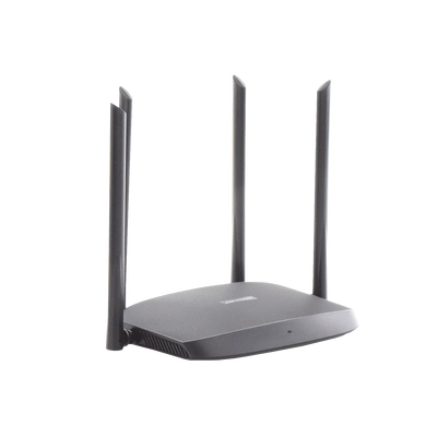 ROUTER HIKVISION INALÁMBRICO WISP GIGABIT / HASTA 1200 MBPS / DOBLE BANDA AC (2.4 GHZ Y 5 GHZ) / 3 PUERTOS LAN 10/100/1000 MBPS + 1 PUERTO WAN 10/100/1000 MBPS / 4 ANTENAS EXTERNAS OMNIDIRECCIONAL DE 5 DBI / INTERIOR