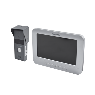 Hikvision DS-KIS203T sistema de intercomunicación de video 17,8 cm (7") Gris, Blanco