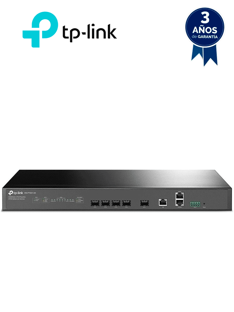 TP-Link OLT DS-P7001-04, 4 Puertos GPON, 512 ONUs, 1 Puerto Gigabit RJ45, Administración en la Nube