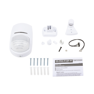 Hikvision DS-PD2-P10P-W detector de movimiento Sensor infrarrojo pasivo (PIR) Inalámbrico Techo/pared Blanco
