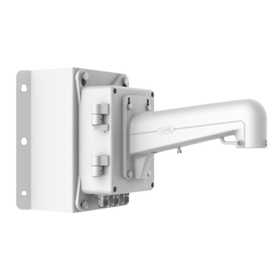 DS-1602ZJ-BOX-CORNER - Soporte de Esquina para Domo PTZ / Caja de Conexiones Integrada / Carga 10 kg / Aluminio y Acero / 176.8 x 194 x 417.8 mm