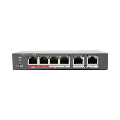 DS-3E0106HP-E - Hikvision DS-3E0106HP-E switch No administrado Fast Ethernet (10/100) Energía sobre Ethernet (PoE) Azul