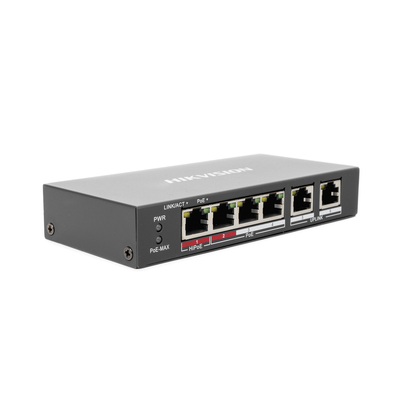 DS-3E0106HP-E - Hikvision DS-3E0106HP-E switch No administrado Fast Ethernet (10/100) Energía sobre Ethernet (PoE) Azul