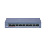 DS-3E0109P-E/M(B) - Switch PoE+ / No Administrable / 8 Puertos 10/100 Mbps PoE+ / 1 Puerto 100 Mbps Uplink / PoE hasta 250 metros / 60 W