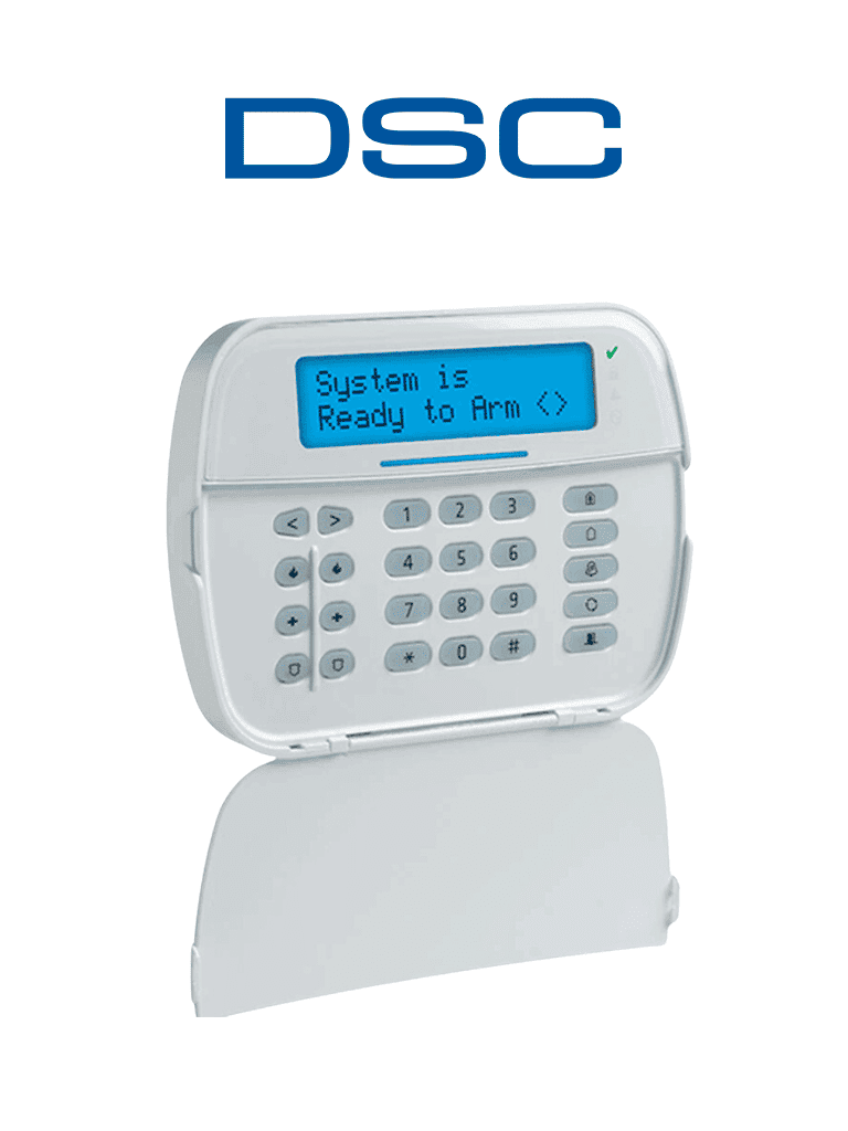 Teclado Cableado DSC HS2LCDRFP9N Alfanumérico 32 caracteres con Transceptor y Lector de Proximidad 128 zonas NEO