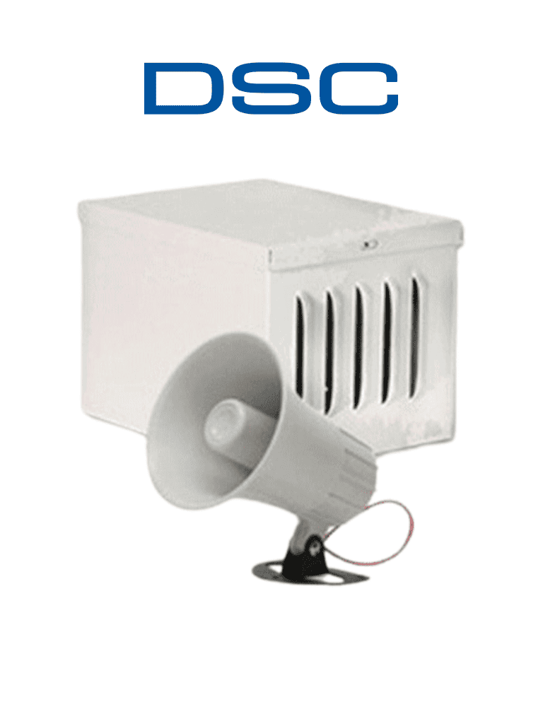 Sirena Exterior 20W con Gabinete, IP65, 120dB, 12V DC, 300mA