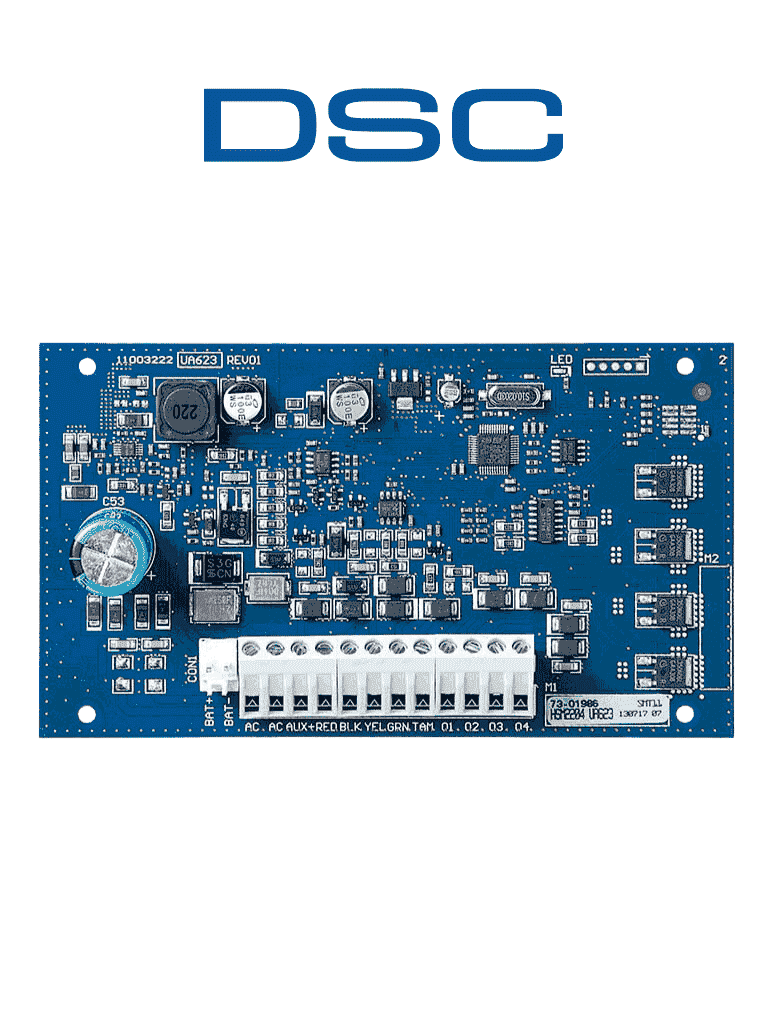 Módulo Fuente DSC HSM2204 con 4 Salidas Programables de Alta Corriente, Compatible con Panel NEO y PRO