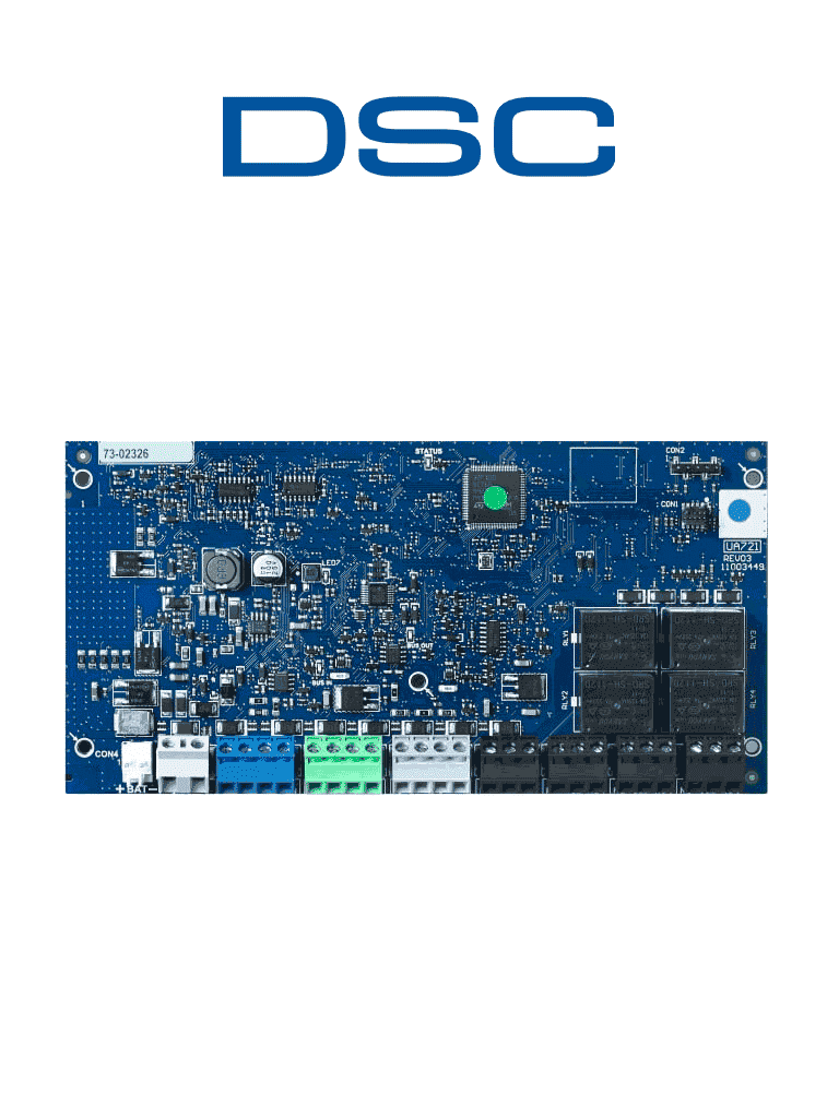 Módulo Fuente Supervisada DSC HSM3204CXPCB 2A con 4 salidas PGM y Extensor de Bus Power Series PRO