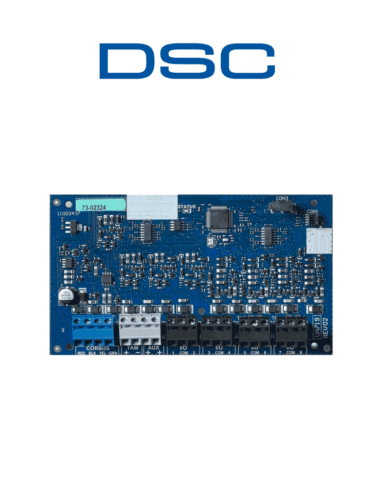 Módulo Expansor de 8 Zonas Cableadas DSC-HSM3408 compatible Power Series PRO, Conexión Cableada, Expansión de Zonas