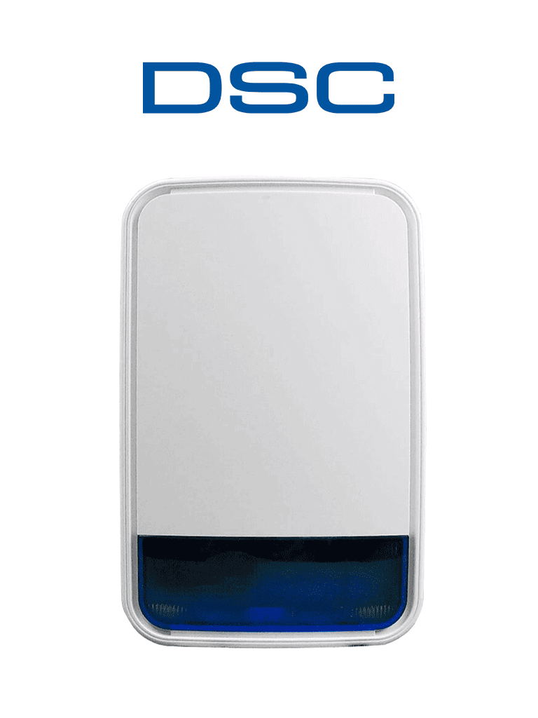 Sirena exterior 110 dB con luz estroboscópica, batería inalámbrica, Power G compatible con NEO, PRO, Qolsys e IoTega