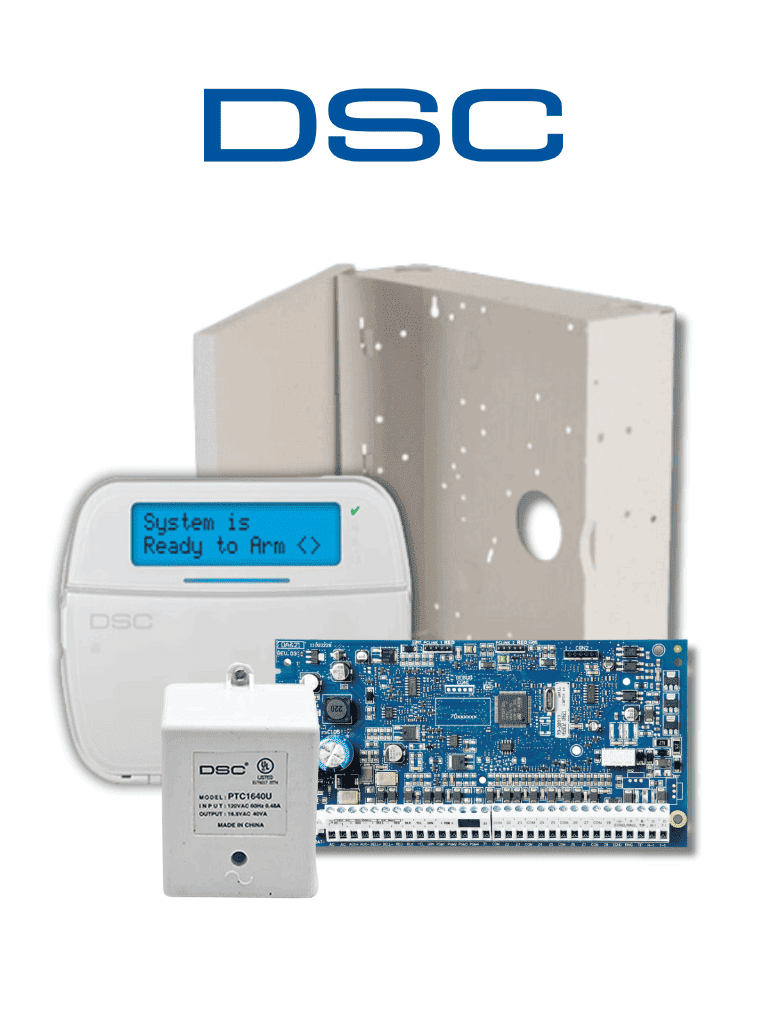 Panel de Alarma DSC NEO HS2032, 32 Zonas Inalámbricas, Teclado Alfanumérico, Fuente PTC1640U