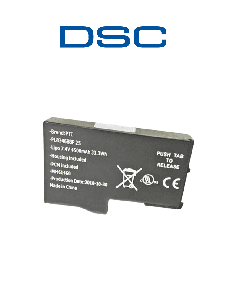 '17000179  Batería de respaldo para paneles iotega ws9xx mci2q125, 1700mah, repuesto original