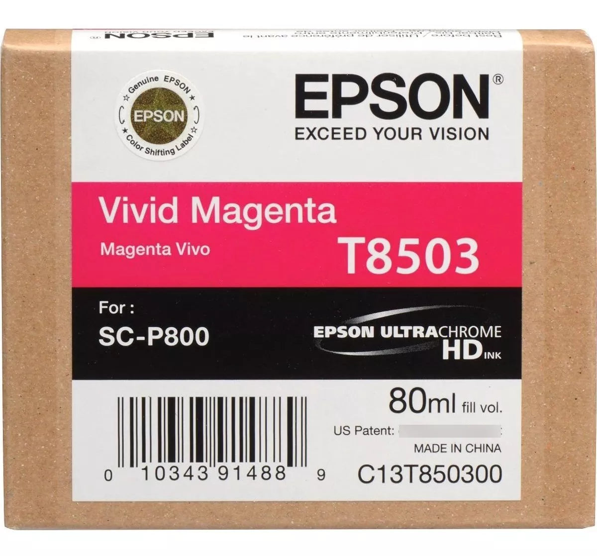 Tinta Epson Sc-P800 Magenta Vivid - T850300