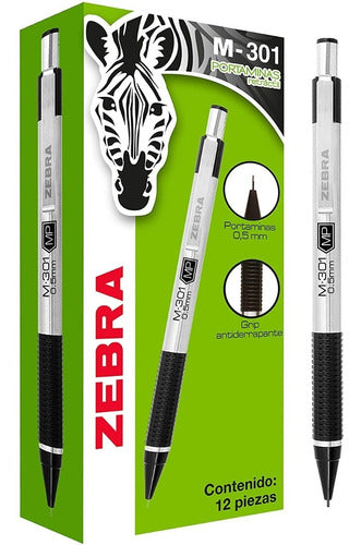 Lapicero Zebra M-301 0.5Mm Color Negro C/12 Pzas - 6000 FullOffice.com