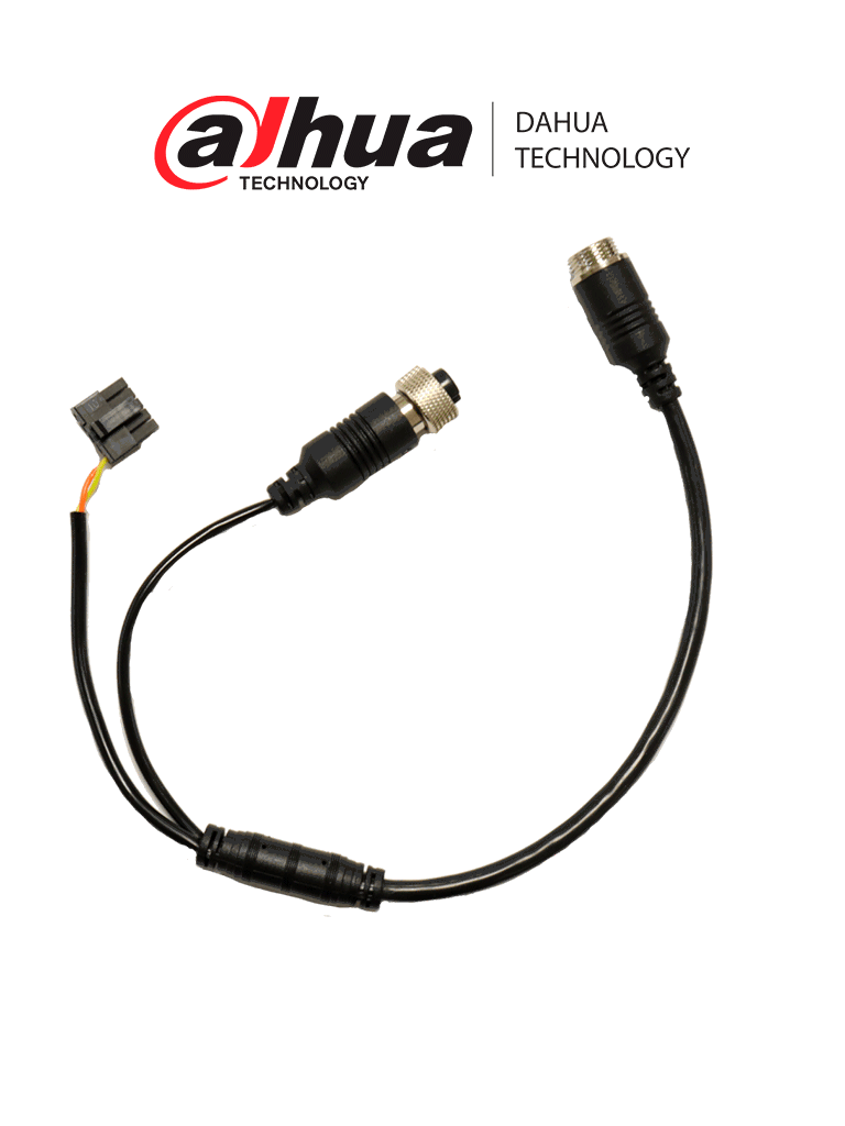 Cable Convertidor Dahua M12 Macho 7 a 4 Pines - M12 Hembra 4 a 10 Pines 30cm