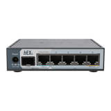 E60iUGS, hEX S, Ruteador Dual Core 950MHz, 512MB RAM, 2.5G SFP, 5xGEth, USB, RouterOS v7 L4, gabinete plástico