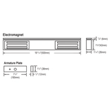 Chapa Magnética Doble 600 Lbs por Lado /  Led de Estado /  Libre de Magnetismo Residual / Sensor de Adherencia / UL