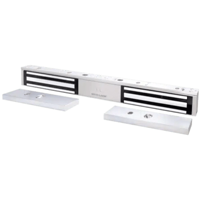 Enforcer Secolarm Chapa Magnética Doble / 600 lb (272 kg) por Puerta / 12/24 VDC Seleccionable