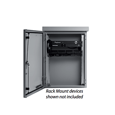 Gabinete Para Exterior OSP ComLine De 25 UR, 700 mm de Ancho, 600 mm de Profundidad, De Aluminio, Color Gris Claro Con Protección NEMA 4/12/4X/3/3R; I