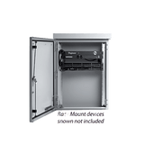 Gabinete Para Exterior OSP ComLine de 12 UR, 600 mm de Ancho, 500 mm de Profundidad De Aluminio, Color Gris Claro Con Protección NEMA 4/12/4X/3/3R; IP