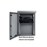 Gabinete Para Exterior OSP ComLine de 18 UR, 700 mm de Ancho, 600 mm de Profundidad De Aluminio, Color Gris Claro Con Protección NEMA 4/12/4X/3/3R; IP