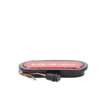 Plafón Ovalado de 7.5" Para Camiones de Transporte, 18 LED Ultra Brillantes, Color Rojo/Claro/Ambar