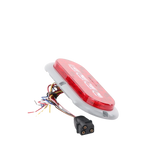 Plafón Ovalado de 7.5" Para Camiones de Transporte, 18 LED Ultra Brillantes, Color Rojo/Claro/Ambar