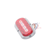 Plafón Ovalado de 7.5" Para Camiones de Transporte, 18 LED Ultra Brillantes, Color Rojo/Claro/Ambar