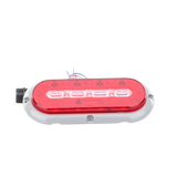 Plafón Ovalado de 7.5" Para Camiones de Transporte, 18 LED Ultra Brillantes, Color Rojo/Claro/Ambar