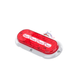 Plafón Ovalado de 7.5" Para Camiones de Transporte, 18 LED Ultra Brillantes, Color Rojo/Claro/Ambar