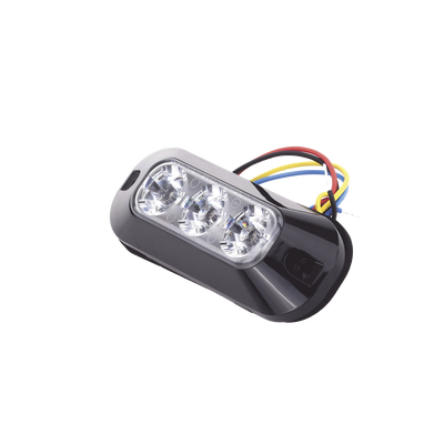 ED3703B - Luz Auxiliar LED / 3 LEDs Alta Intensidad / 21 Patrones Programables / IP67 / 12-24 VCC / Azul
