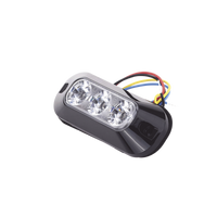 ED3703B - Luz Auxiliar LED / 3 LEDs Alta Intensidad / 21 Patrones Programables / IP67 / 12-24 VCC / Azul