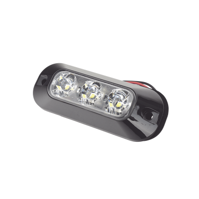 ED3703C - Luz Auxiliar LED / 3 LEDs / 21 Patrones de Destello / 12-24 VCC / IP67 / SAE J595 Clase I