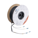 Carrete de Fibra Óptica Monomodo con Conectores LC-LC Duplex, Reforzada con Kevlar, de 100 Metros (328.08 Pies), Para Instalaciones Subterráneas por Tubería