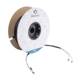 Carrete de Fibra Óptica Monomodo con Conectores LC-LC Duplex, Reforzada con Kevlar, de 50 Metros (164.04 Pies), Para Instalaciones Subterráneas por Tubería